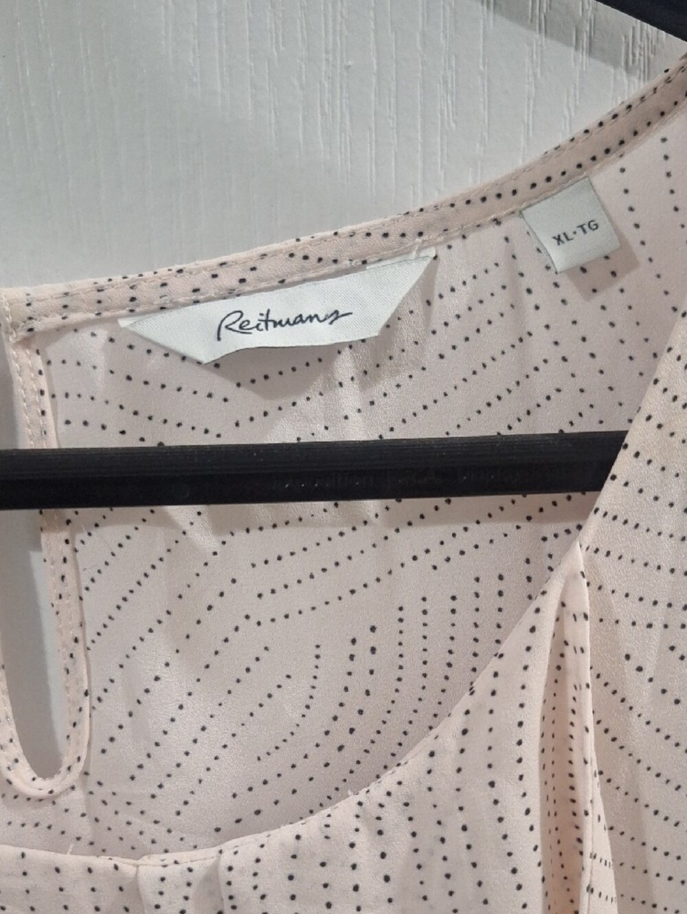 Light Pink Ruffle Front Women's Top - Picture 2 of 5
